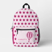 Niedlicher Glitzer Heiß rosa Zurück zur Schule Bedruckter Rucksack (Vorderseite)