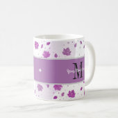 Niedlicher Glitzer Herbst Herbstlaub Pink Fügen Si Kaffeetasse (VorderseiteRechts)