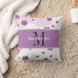 Niedlicher Glitzer Herbst Herbstlaub Pink Fügen Si Kissen