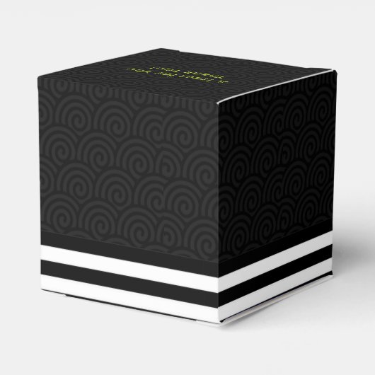 Niedlicher Glitzer Orange Happy Halloween Party Geschenkschachtel (Rückseite)