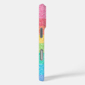 Niedlicher Glitzer Regenbogenstreifen farbenfrohe Case-Mate iPhone Hülle (Rückseite / Rechts)