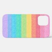 Niedlicher Glitzer Regenbogenstreifen Farbiges Mus Case-Mate iPhone Hülle (Rückseite (Horizontal))