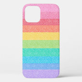 Niedlicher Glitzer Regenbogenstreifen Farbiges Mus Case-Mate iPhone Hülle (Rückseite)