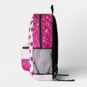 Niedlicher Glitzer rosa Zurück zur Schule Bedruckter Rucksack (Rechts)