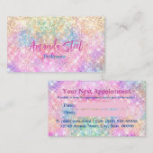 Niedlicher Glitzer Terminkarte (Vorne/Hinten)