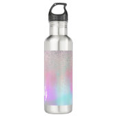 Niedlicher Glitzer und Glitzern Imitate Hologramm Edelstahlflasche (Vorderseite)