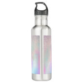 Niedlicher Glitzer und Glitzern Imitate Hologramm Edelstahlflasche (Rückseite)
