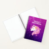 Niedlicher Glitzer Unicorn Artist Sketchbook Notizblock (Innenseite)