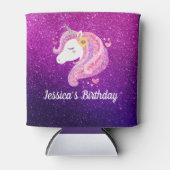 Niedlicher Glitzer Unicorn Dosenkühler (Vorderseite)