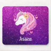 Niedlicher Glitzer Unicorn Mousepad (Vorne)