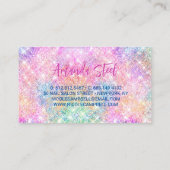 Niedlicher Glitzer Visitenkarte (Rückseite)