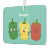 Niedlicher Glockenpfeffer capsicum trio singend Ca Autolufterfrischer (Links)