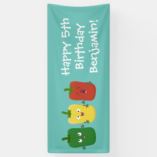 Niedlicher Glockenpfeffer capsicum trio singend Ca Banner (Vertikal)