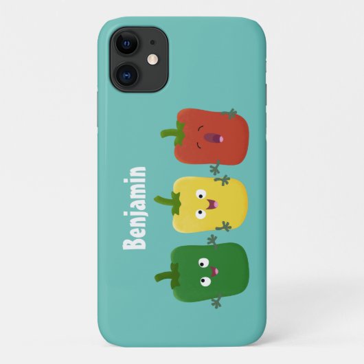 Niedlicher Glockenpfeffer capsicum trio singend Ca Case-Mate iPhone Hülle (Rückseite)