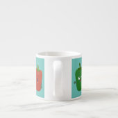 Niedlicher Glockenpfeffer capsicum trio singend Ca Espressotasse (Rückseite)