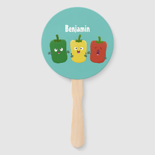 Niedlicher Glockenpfeffer capsicum trio singend Ca Fächer