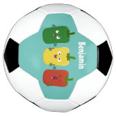 Niedlicher Glockenpfeffer capsicum trio singend Ca Fußball (Gedreht)