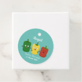 Niedlicher Glockenpfeffer capsicum trio singend Ca Geschenkanhänger (Beispiel)