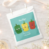 Niedlicher Glockenpfeffer capsicum trio singend Ca Geschenktütchen (Ausgeschnitten)