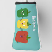 Niedlicher Glockenpfeffer capsicum trio singend Ca Golf Headcover (Rotieren 90)