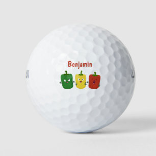 Niedlicher Glockenpfeffer capsicum trio singend Ca Golfball