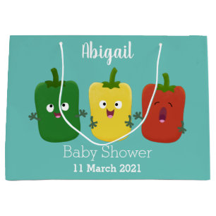 Niedlicher Glockenpfeffer capsicum trio singend Ca Große Geschenktüte
