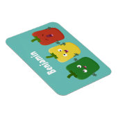 Niedlicher Glockenpfeffer capsicum trio singend Ca Magnet (Rechte Seite)