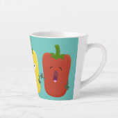 Niedlicher Glockenpfeffer capsicum trio singend Ca Milchtasse (Rechts)