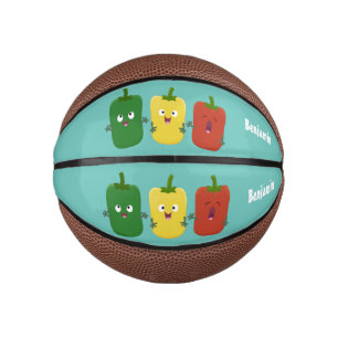 Niedlicher Glockenpfeffer capsicum trio singend Ca Mini Basketball
