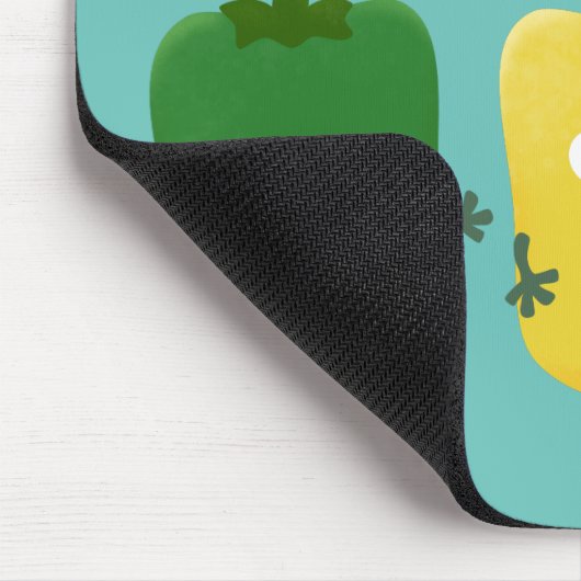 Niedlicher Glockenpfeffer capsicum trio singend Ca Mousepad (Ecke)