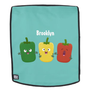Niedlicher Glockenpfeffer capsicum trio singend Ca Rucksack