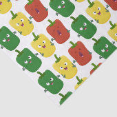 Niedlicher Glockenpfeffer capsicum trio singend Ca Seidenpapier (Ausschnitt)