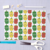 Niedlicher Glockenpfeffer capsicum trio singend Ca Seidenpapier (Handwerk)
