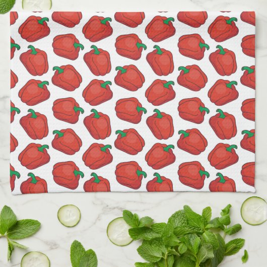 niedlicher Glockenpfeffer Geschirrtuch (Gefaltet)