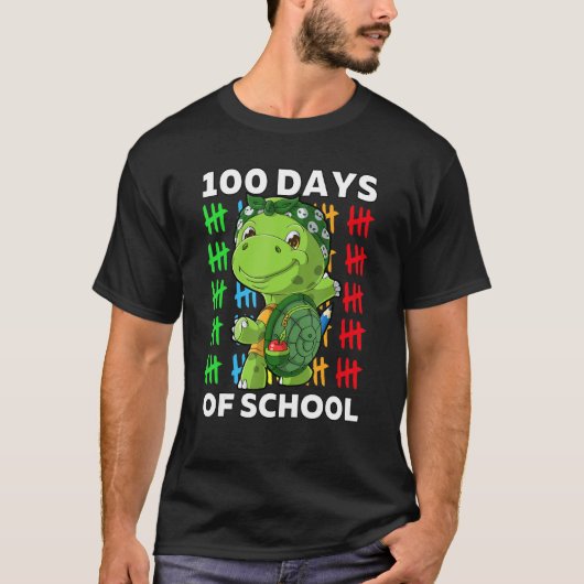 Niedlicher glücklicher 100. Schullehrer 100 T-Shirt (Vorderseite)