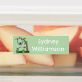 Niedlicher glücklicher Affe-Cartoon personalisiert Etiketten (Befestigt)