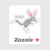 Niedlicher glücklicher australischer Bilby-Cartoon Aufkleber (Blatt)