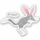 Niedlicher glücklicher australischer Bilby-Cartoon Aufkleber (Vorderseite)