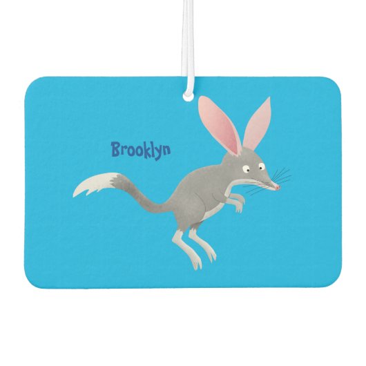 Niedlicher glücklicher australischer Bilby-Cartoon Autolufterfrischer (Vorderseite)