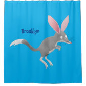 Niedlicher glücklicher australischer Bilby-Cartoon Duschvorhang (Vorderseite)