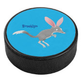 Niedlicher glücklicher australischer Bilby-Cartoon Eishockey Puck (3/4)