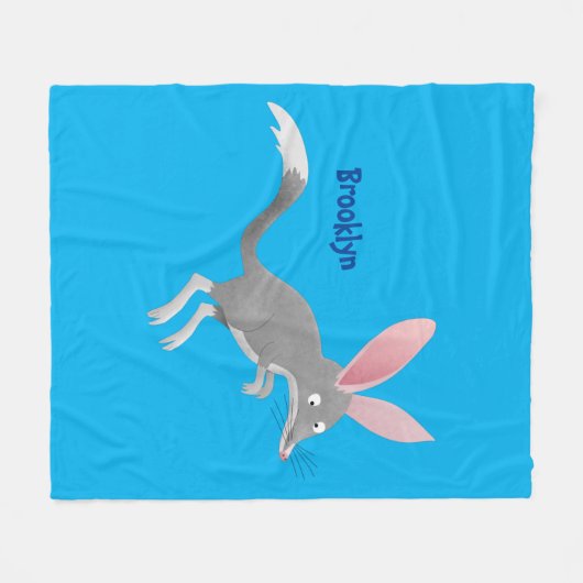 Niedlicher glücklicher australischer Bilby-Cartoon Fleecedecke (Vorderseite (Horizontal))