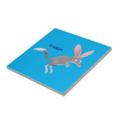 Niedlicher glücklicher australischer Bilby-Cartoon Fliese (Seite)