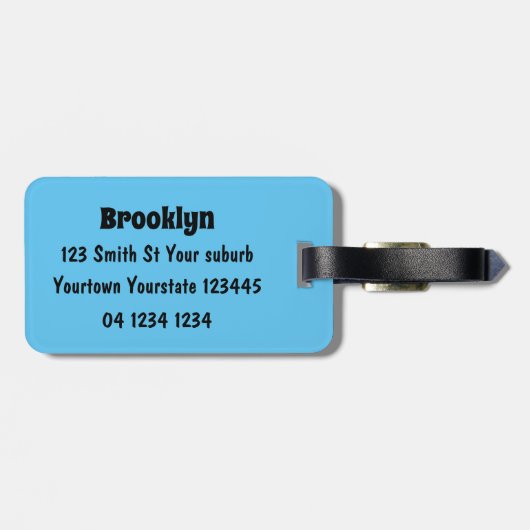 Niedlicher glücklicher australischer Bilby-Cartoon Gepäckanhänger (Rückseite horizontal)