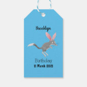 Niedlicher glücklicher australischer Bilby-Cartoon Geschenkanhänger (Rückseite)