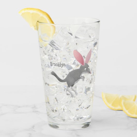Niedlicher glücklicher australischer Bilby-Cartoon Glas (Vorderseite Ice)