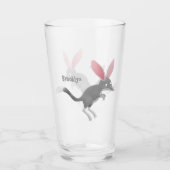 Niedlicher glücklicher australischer Bilby-Cartoon Glas (Vorderseite)