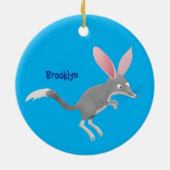 Niedlicher glücklicher australischer Bilby-Cartoon Keramik Ornament (Hinten)