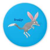 Niedlicher glücklicher australischer Bilby-Cartoon Keramikknauf (Vorderseite)