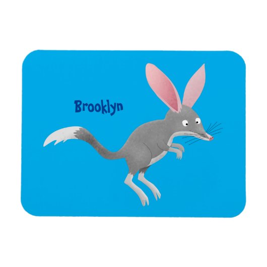 Niedlicher glücklicher australischer Bilby-Cartoon Magnet (Horizontal)